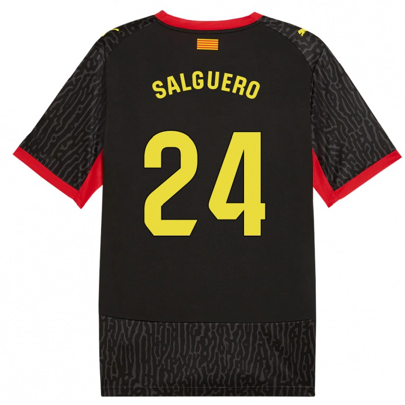 Danxen Mujer Camiseta Antonio Salguero #24 Negro Amarillo Rojo 2ª Equipación 2026/27 La Camisa