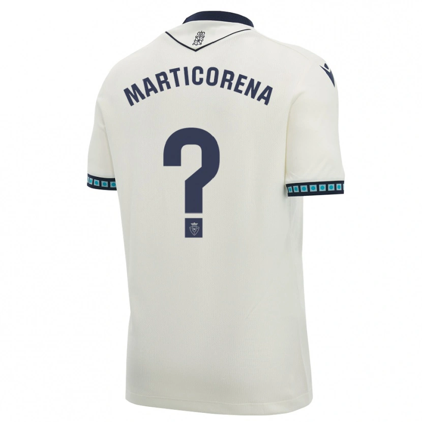 Danxen Mujer Camiseta Ander Marticorena #0 Blanco Negro Azul Cielo Claro 2ª Equipación 2026/27 La Camisa