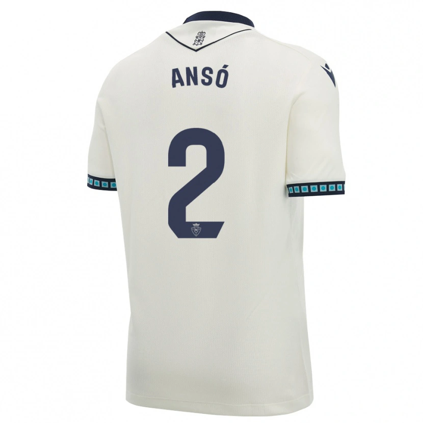 Danxen Mujer Camiseta Mikel Ansó #2 Blanco Negro Azul Cielo Claro 2ª Equipación 2026/27 La Camisa