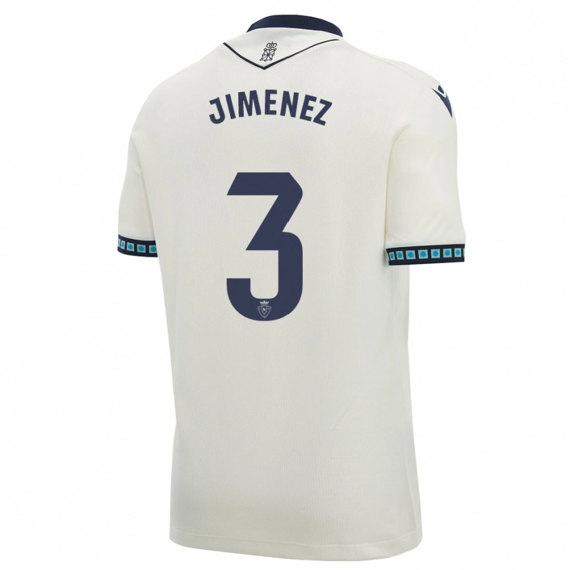 Danxen Mujer Camiseta Álex Jimenez #3 Blanco Negro Azul Cielo Claro 2ª Equipación 2026/27 La Camisa