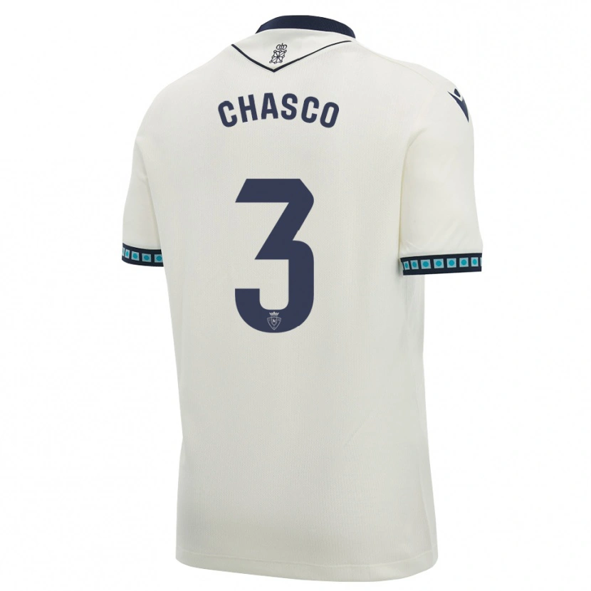 Danxen Mujer Camiseta Raúl Chasco #3 Blanco Negro Azul Cielo Claro 2ª Equipación 2026/27 La Camisa