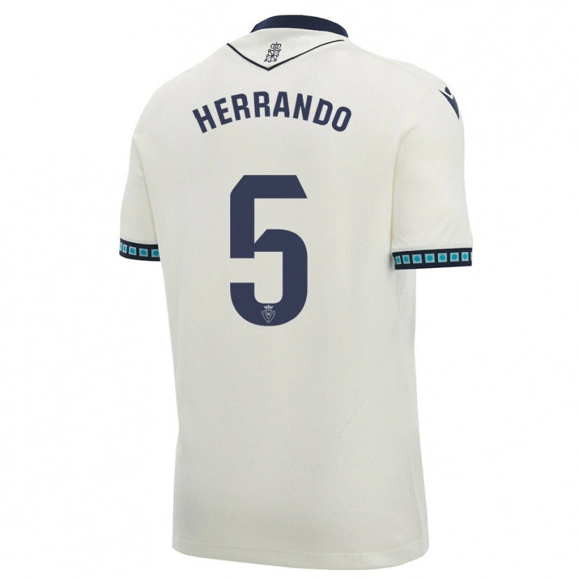 Danxen Mujer Camiseta Jorge Herrando #5 Blanco Negro Azul Cielo Claro 2ª Equipación 2026/27 La Camisa