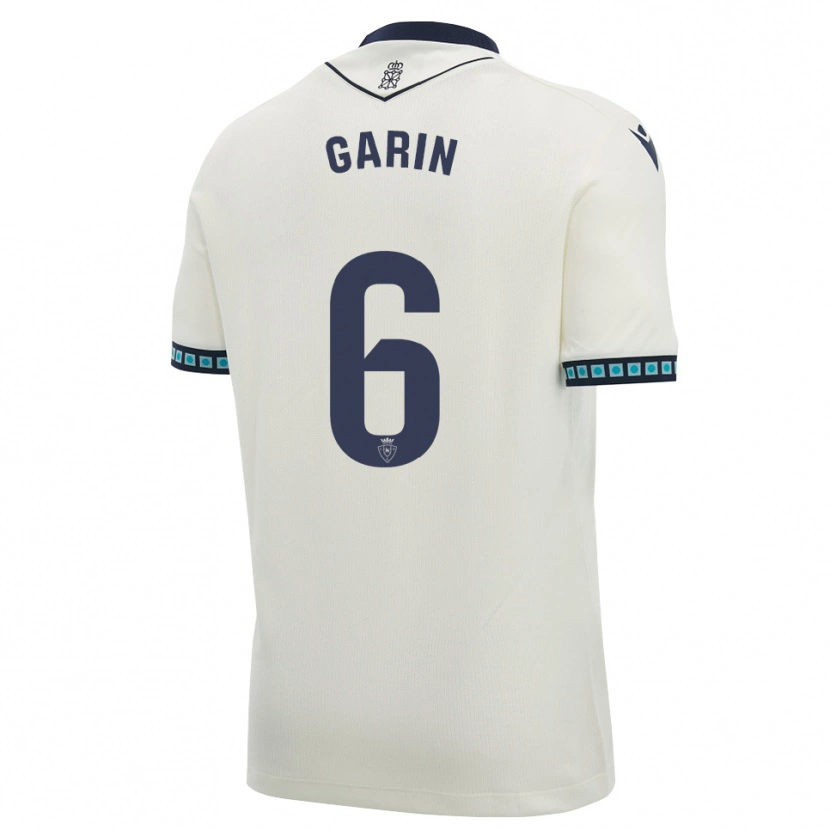 Danxen Mujer Camiseta Xabi Garin #6 Blanco Negro Azul Cielo Claro 2ª Equipación 2026/27 La Camisa