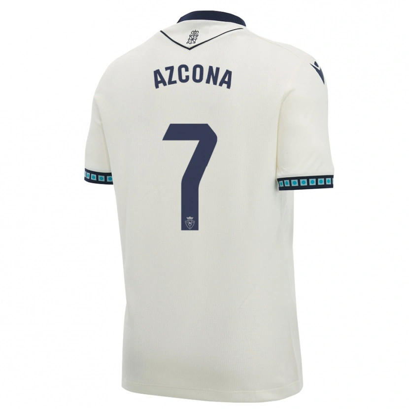 Danxen Mujer Camiseta Rubén Azcona #7 Blanco Negro Azul Cielo Claro 2ª Equipación 2026/27 La Camisa