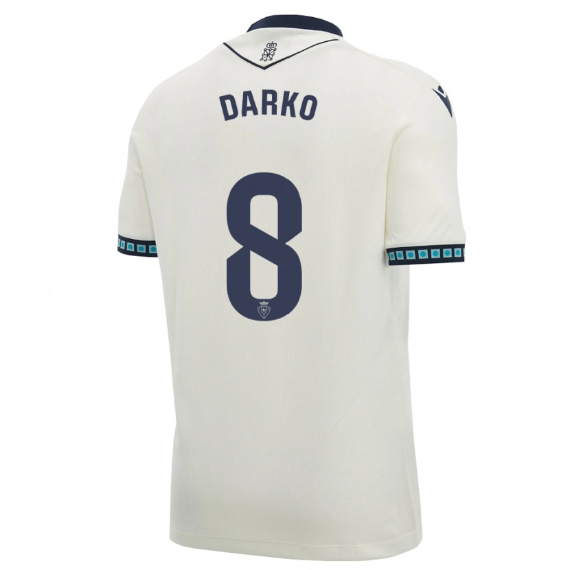 Danxen Mujer Camiseta Darko Brasanac #8 Blanco Negro Azul Cielo Claro 2ª Equipación 2026/27 La Camisa