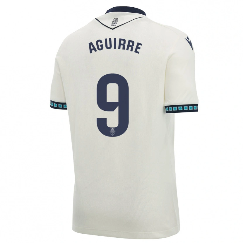 Danxen Mujer Camiseta Jorge Aguirre #9 Blanco Negro Azul Cielo Claro 2ª Equipación 2026/27 La Camisa