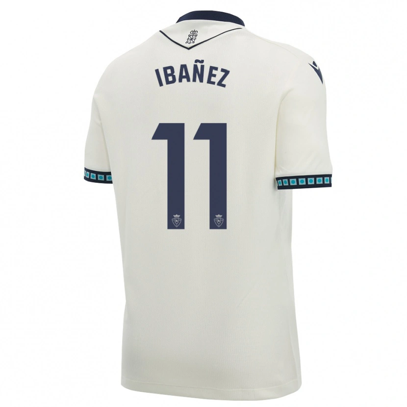 Danxen Mujer Camiseta Lucas Ibañez #11 Blanco Negro Azul Cielo Claro 2ª Equipación 2026/27 La Camisa