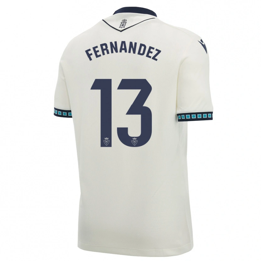 Danxen Mujer Camiseta Aitor Fernández #13 Blanco Negro Azul Cielo Claro 2ª Equipación 2026/27 La Camisa