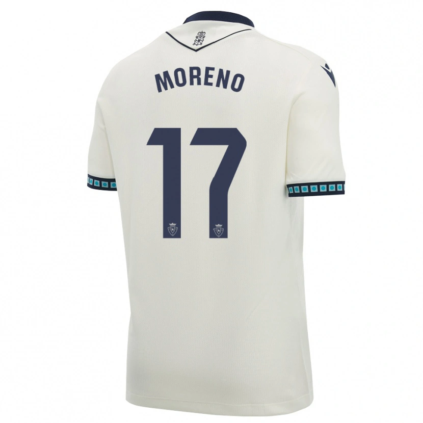 Danxen Mujer Camiseta Pablo Moreno #17 Blanco Negro Azul Cielo Claro 2ª Equipación 2026/27 La Camisa