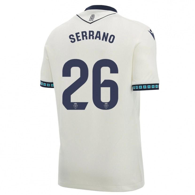 Danxen Mujer Camiseta Mikel Serrano #26 Blanco Negro Azul Cielo Claro 2ª Equipación 2026/27 La Camisa