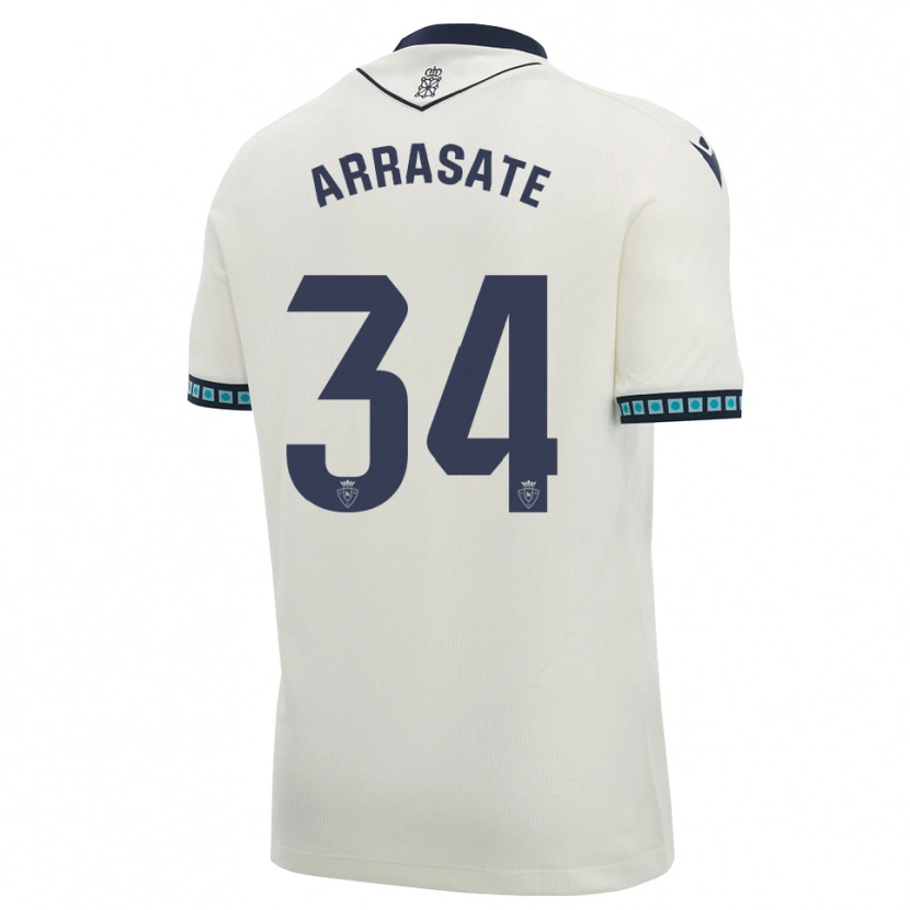 Danxen Mujer Camiseta Ibai Arrasate #34 Blanco Negro Azul Cielo Claro 2ª Equipación 2026/27 La Camisa