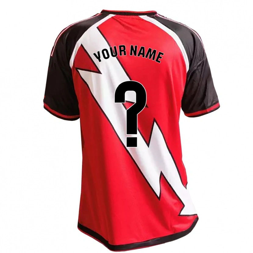 Danxen Mujer Camiseta Su Nombre #0 Rojo Negro Blanco 2ª Equipación 2026/27 La Camisa