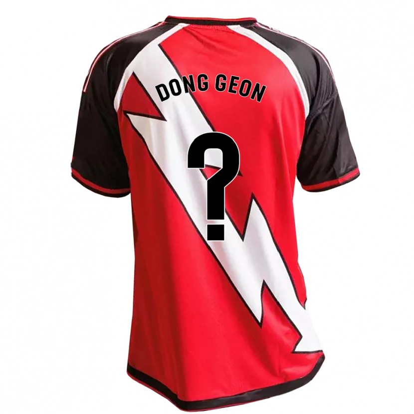 Danxen Mujer Camiseta Dong-Geon Eom #0 Rojo Negro Blanco 2ª Equipación 2026/27 La Camisa