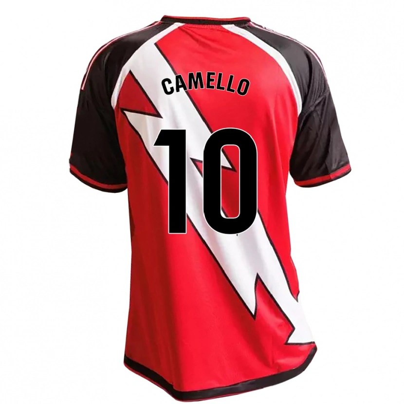 Danxen Mujer Camiseta Sergio Camello #10 Rojo Negro Blanco 2ª Equipación 2026/27 La Camisa
