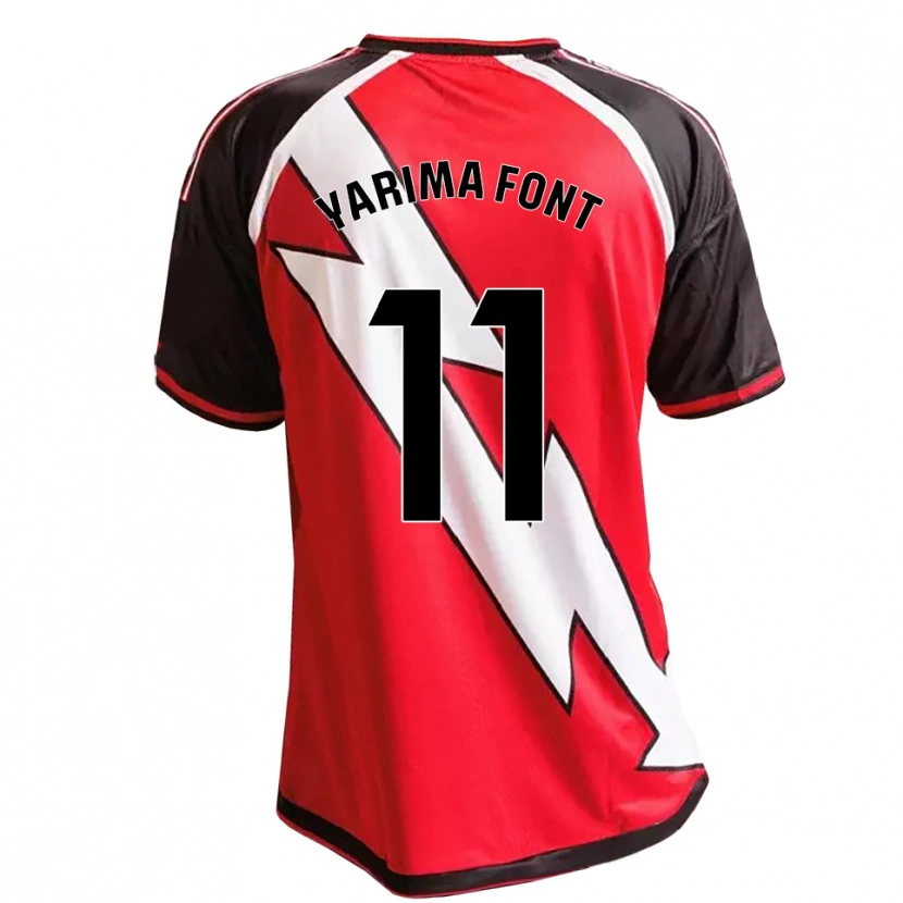 Danxen Mujer Camiseta Yarima Font Barrasa #11 Rojo Negro Blanco 2ª Equipación 2026/27 La Camisa