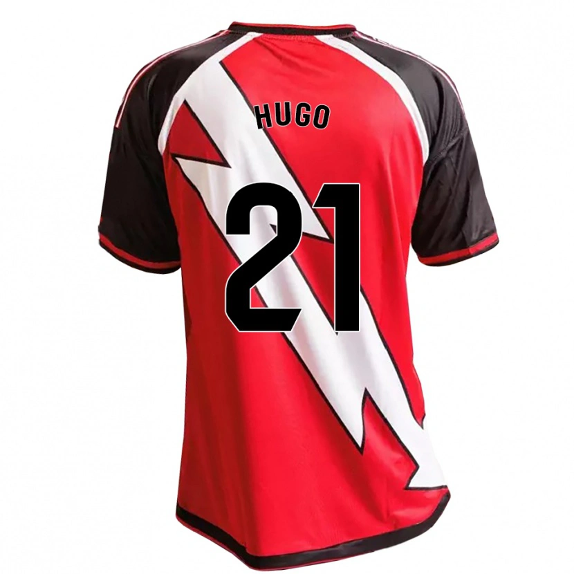 Danxen Mujer Camiseta Hugo Navarro #21 Rojo Negro Blanco 2ª Equipación 2026/27 La Camisa