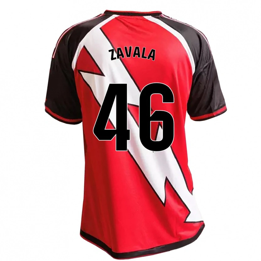 Danxen Mujer Camiseta Andrés Zavala #46 Rojo Negro Blanco 2ª Equipación 2026/27 La Camisa