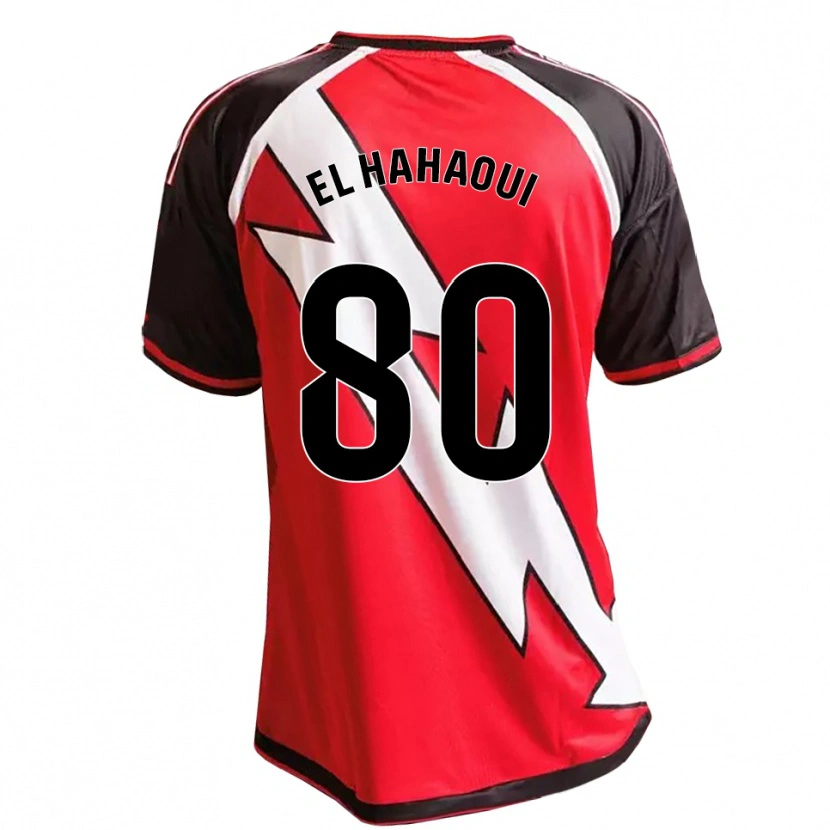 Danxen Mujer Camiseta Ayman El Hahaoui #80 Rojo Negro Blanco 2ª Equipación 2026/27 La Camisa