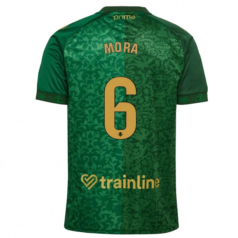 Danxen Mujer Camiseta Marcos Mora #6 Verde Bosque Dorado Oscuro 2ª Equipación 2026/27 La Camisa