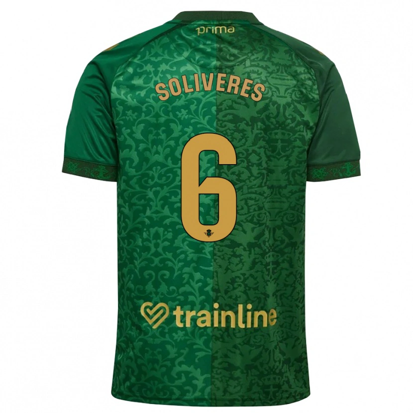 Danxen Mujer Camiseta Gema Soliveres #6 Verde Bosque Dorado Oscuro 2ª Equipación 2026/27 La Camisa