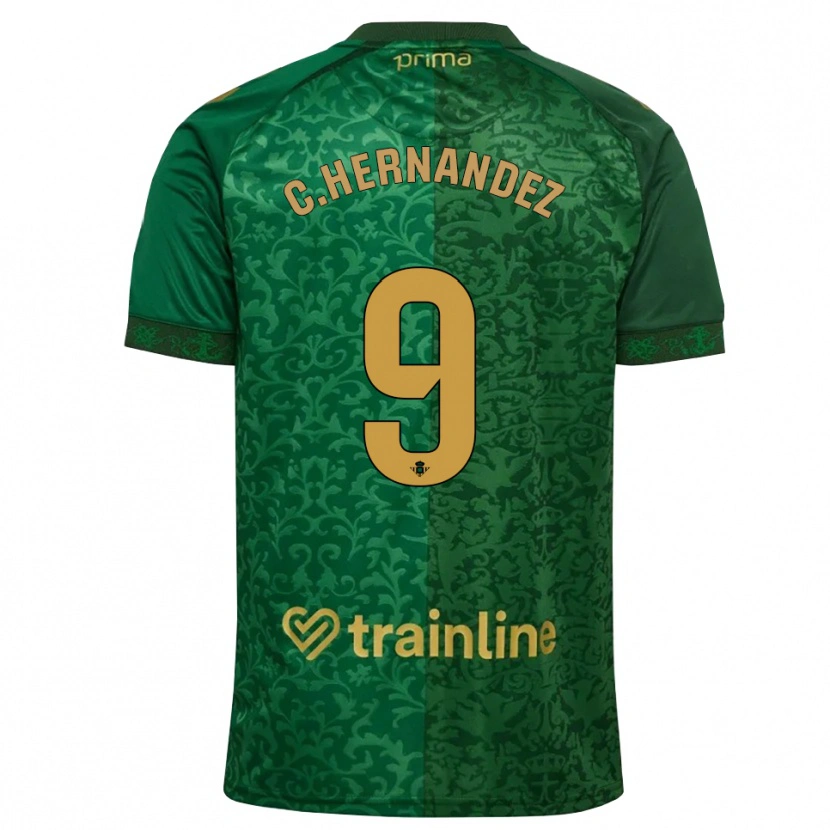 Danxen Mujer Camiseta Cucho Hernández #9 Verde Bosque Dorado Oscuro 2ª Equipación 2026/27 La Camisa