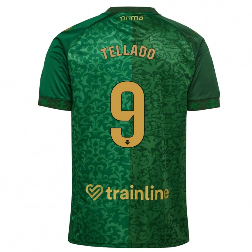 Danxen Mujer Camiseta Victor Tellado #9 Verde Bosque Dorado Oscuro 2ª Equipación 2026/27 La Camisa
