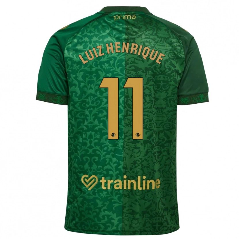 Danxen Mujer Camiseta Luiz Henrique #11 Verde Bosque Dorado Oscuro 2ª Equipación 2026/27 La Camisa
