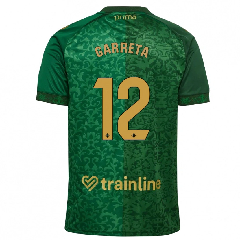 Danxen Mujer Camiseta Félix Garreta #12 Verde Bosque Dorado Oscuro 2ª Equipación 2026/27 La Camisa