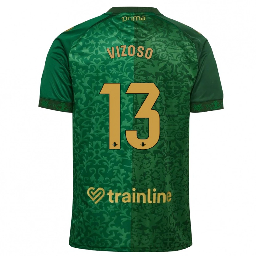 Danxen Mujer Camiseta Paula Vizoso #13 Verde Bosque Dorado Oscuro 2ª Equipación 2026/27 La Camisa