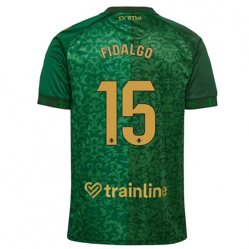 Danxen Mujer Camiseta Álvaro Fidalgo #15 Verde Bosque Dorado Oscuro 2ª Equipación 2026/27 La Camisa