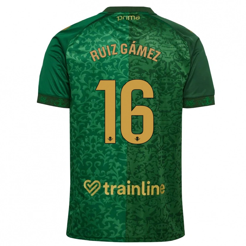 Danxen Mujer Camiseta María Ruiz #16 Verde Bosque Dorado Oscuro 2ª Equipación 2026/27 La Camisa