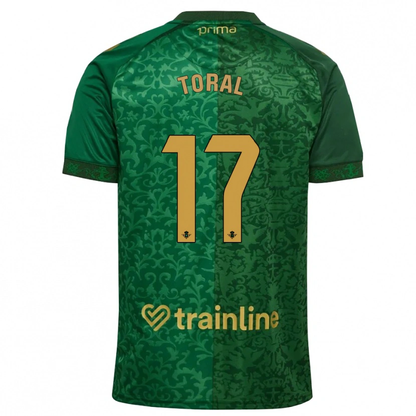 Danxen Mujer Camiseta Antonio Toral #17 Verde Bosque Dorado Oscuro 2ª Equipación 2026/27 La Camisa