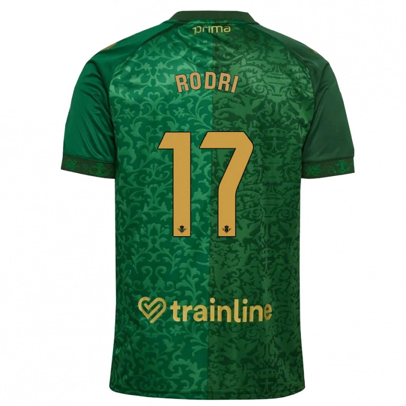 Danxen Mujer Camiseta Rodri Sanchez #17 Verde Bosque Dorado Oscuro 2ª Equipación 2026/27 La Camisa