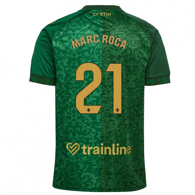 Danxen Mujer Camiseta Marc Roca #21 Verde Bosque Dorado Oscuro 2ª Equipación 2026/27 La Camisa
