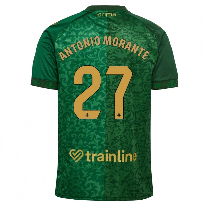 Danxen Mujer Camiseta José Antonio Morante #27 Verde Bosque Dorado Oscuro 2ª Equipación 2026/27 La Camisa