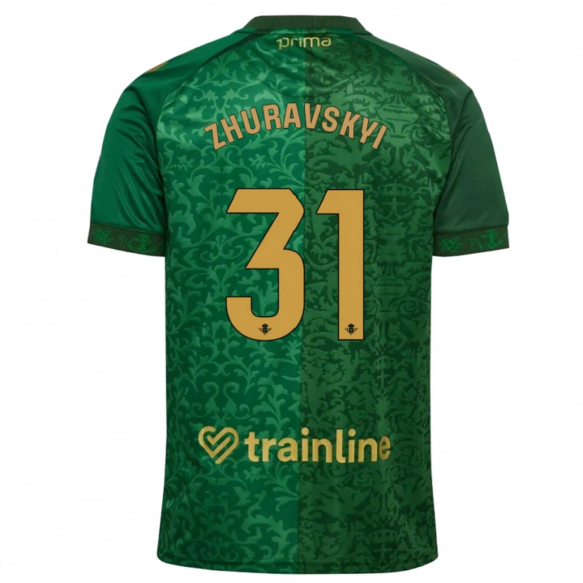Danxen Mujer Camiseta Yan Zhuravskyi #31 Verde Bosque Dorado Oscuro 2ª Equipación 2026/27 La Camisa