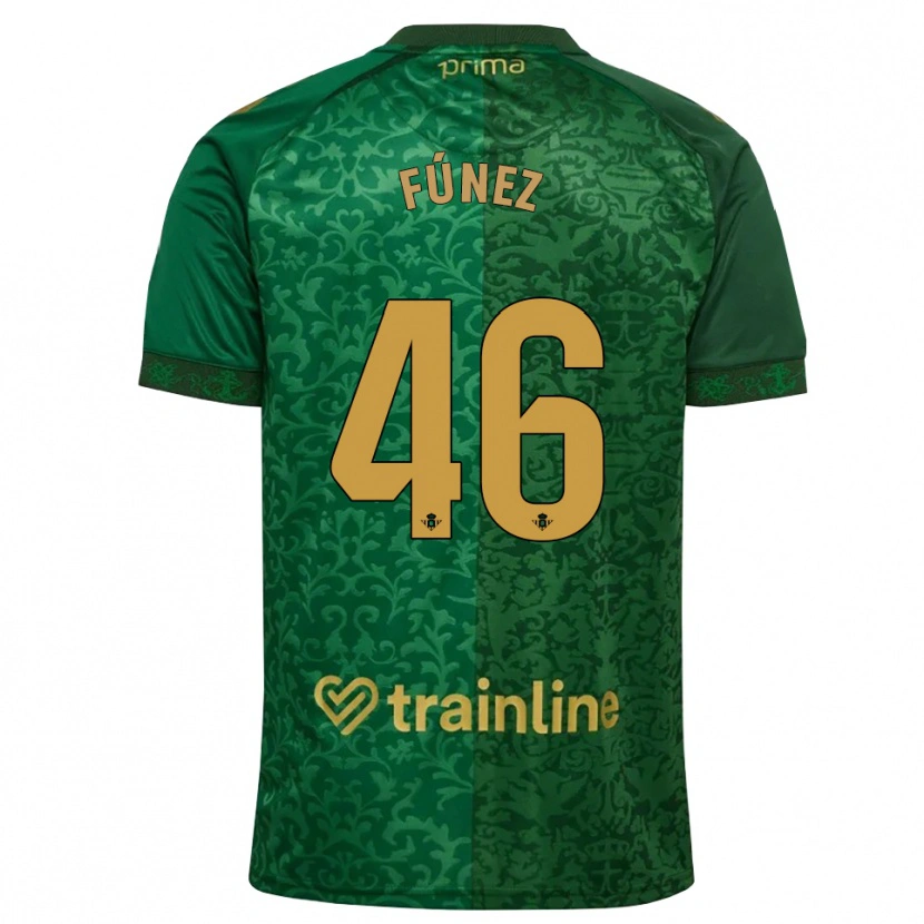 Danxen Mujer Camiseta Rica Fúnez #46 Verde Bosque Dorado Oscuro 2ª Equipación 2026/27 La Camisa
