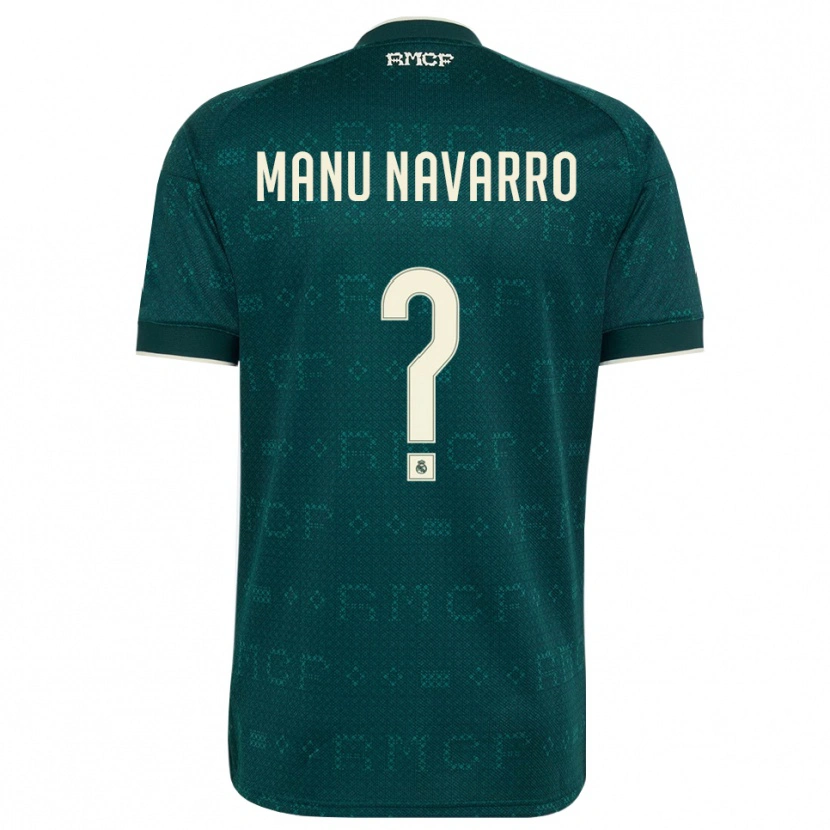 Danxen Mujer Camiseta Manu Navarro #0 Gris Pizarra Oscuro Blanco 2ª Equipación 2026/27 La Camisa