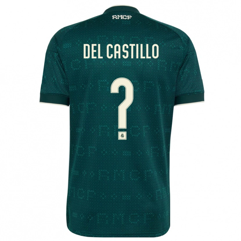 Danxen Mujer Camiseta Mauro Del Castillo #0 Gris Pizarra Oscuro Blanco 2ª Equipación 2026/27 La Camisa