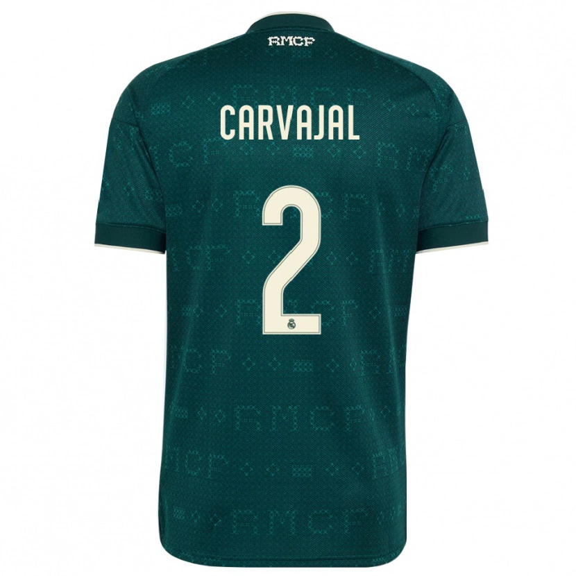 Danxen Mujer Camiseta Daniel Carvajal #2 Gris Pizarra Oscuro Blanco 2ª Equipación 2026/27 La Camisa