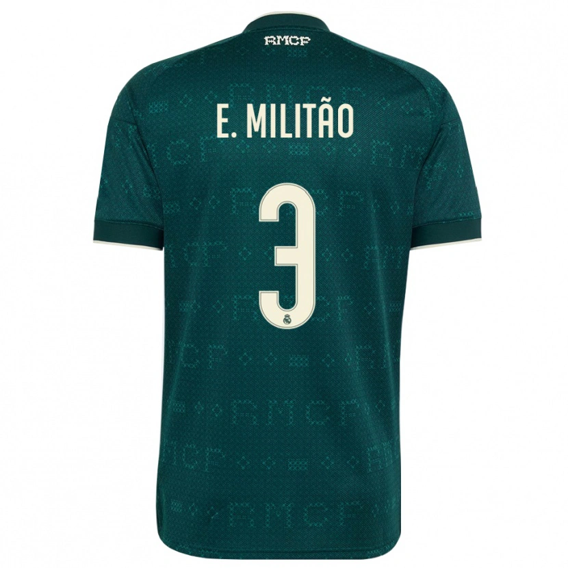 Danxen Mujer Camiseta Éder Militão #3 Gris Pizarra Oscuro Blanco 2ª Equipación 2026/27 La Camisa