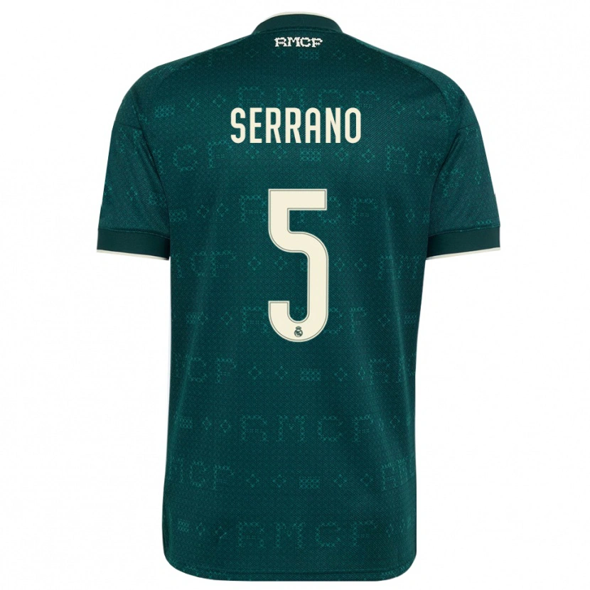 Danxen Mujer Camiseta Manu Serrano #5 Gris Pizarra Oscuro Blanco 2ª Equipación 2026/27 La Camisa