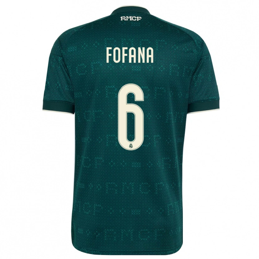 Danxen Mujer Camiseta Cherif Fofana #6 Gris Pizarra Oscuro Blanco 2ª Equipación 2026/27 La Camisa