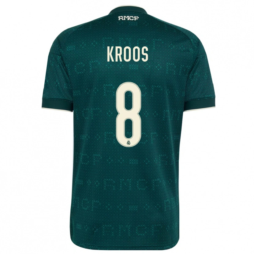 Danxen Mujer Camiseta Toni Kroos #8 Gris Pizarra Oscuro Blanco 2ª Equipación 2026/27 La Camisa
