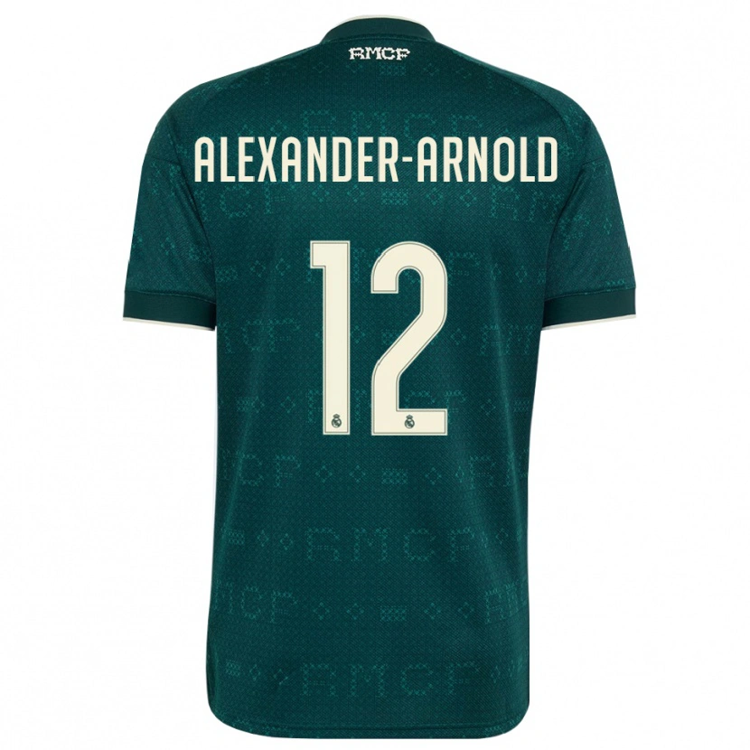 Danxen Mujer Camiseta Trent Alexander-Arnold #12 Gris Pizarra Oscuro Blanco 2ª Equipación 2026/27 La Camisa