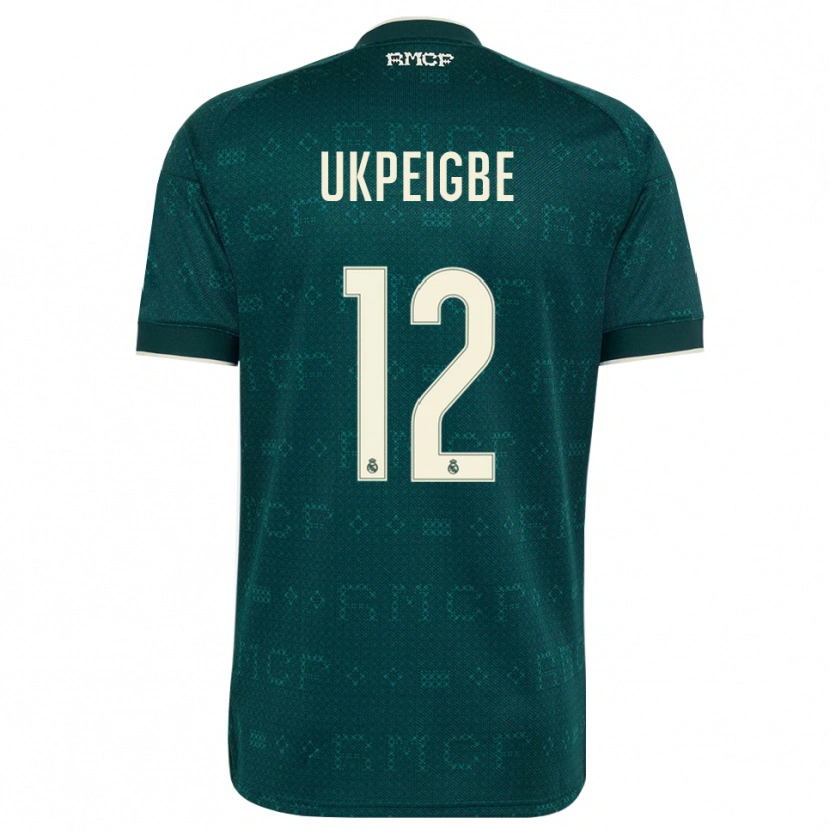 Danxen Mujer Camiseta Melvin Ukpeigbe #12 Gris Pizarra Oscuro Blanco 2ª Equipación 2026/27 La Camisa