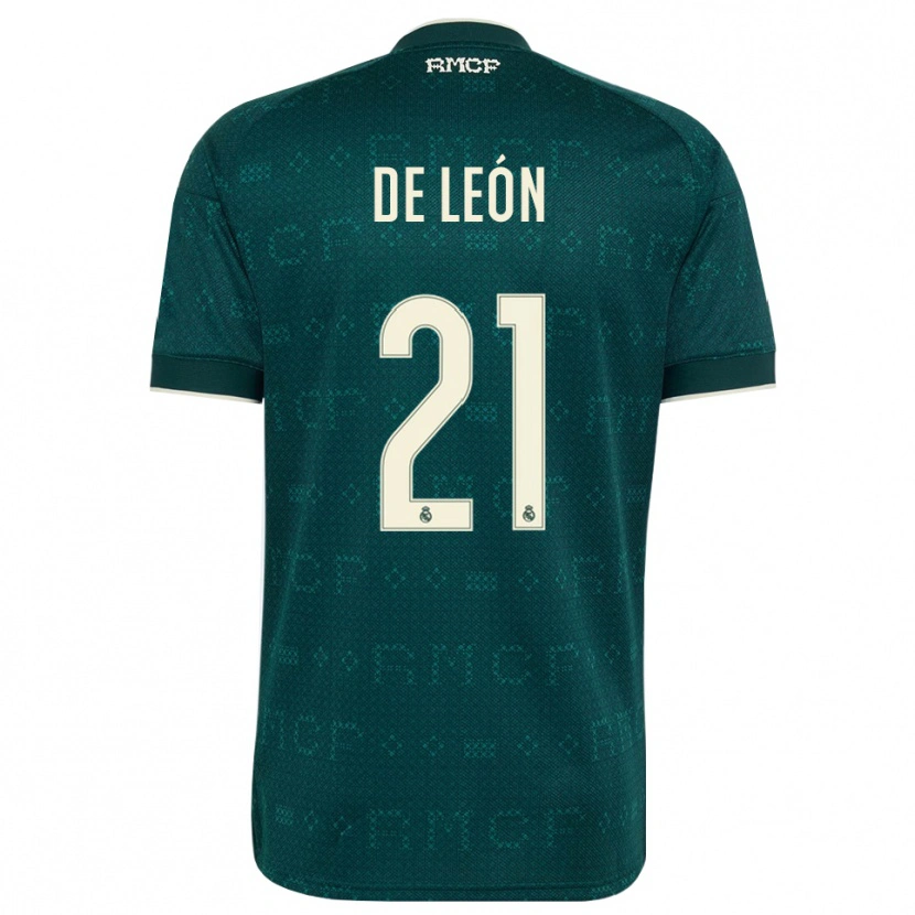 Danxen Mujer Camiseta Jeremy De León #21 Gris Pizarra Oscuro Blanco 2ª Equipación 2026/27 La Camisa