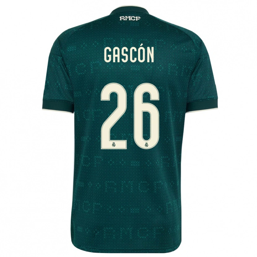 Danxen Mujer Camiseta Ignacio Gascón #26 Gris Pizarra Oscuro Blanco 2ª Equipación 2026/27 La Camisa