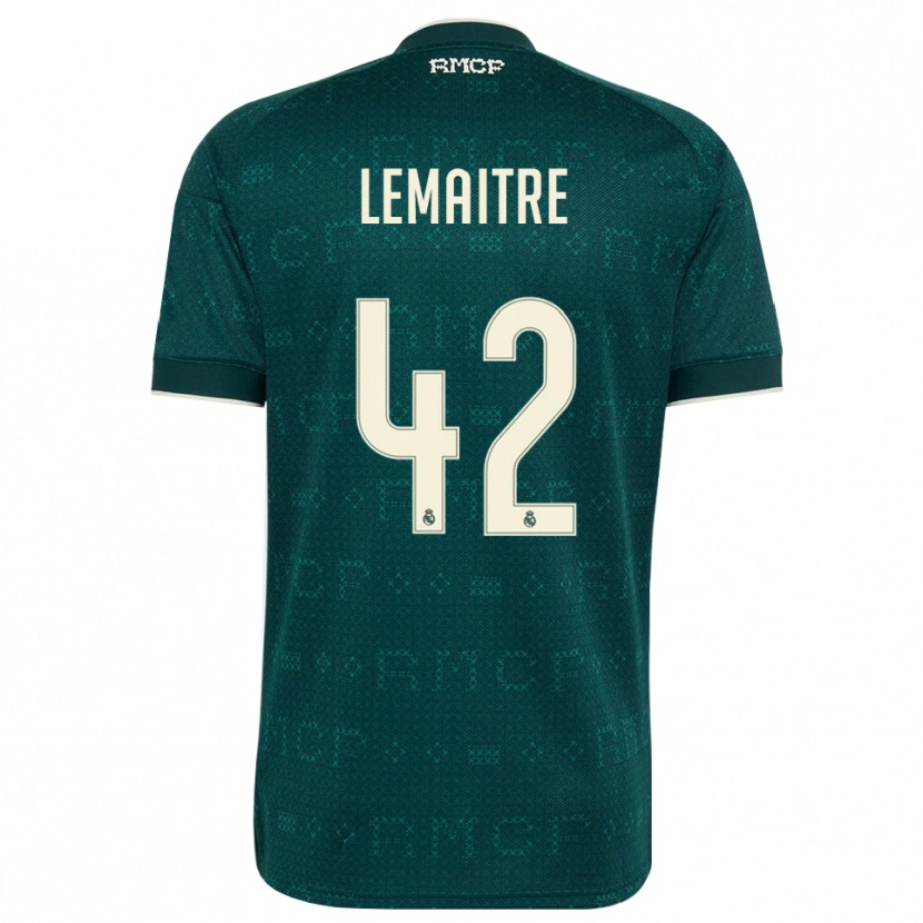 Danxen Mujer Camiseta Léo Lemaître #42 Gris Pizarra Oscuro Blanco 2ª Equipación 2026/27 La Camisa
