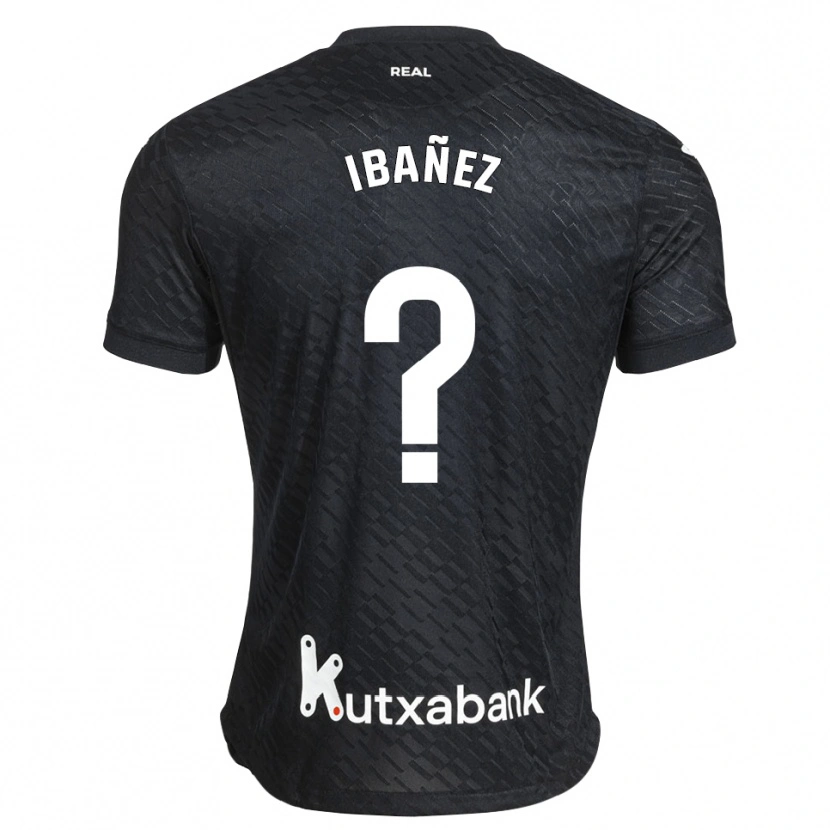 Danxen Mujer Camiseta Pedro Ibañez #0 Negro Blanco 2ª Equipación 2026/27 La Camisa